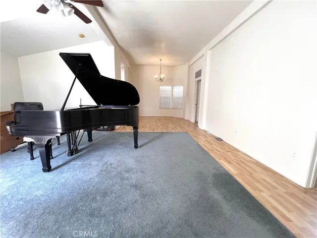 Living room with high ceilings