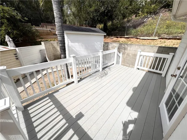 Large decking off kitchen