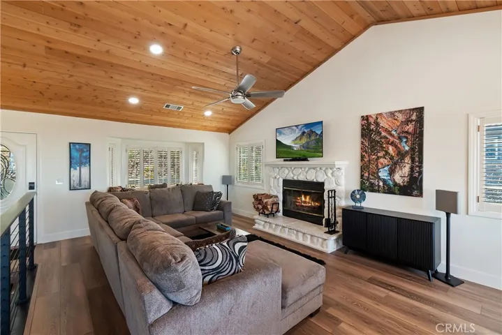 photo is altered from original with fire in the fireplace