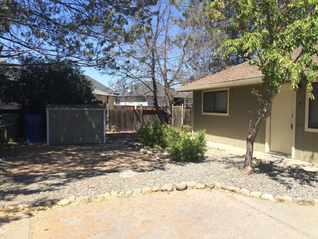 Rear unit patio,