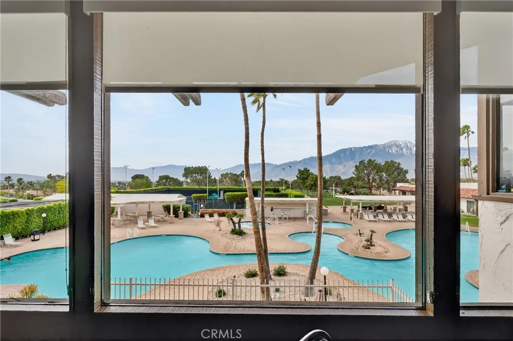 Pool view from Bar and Restaurant