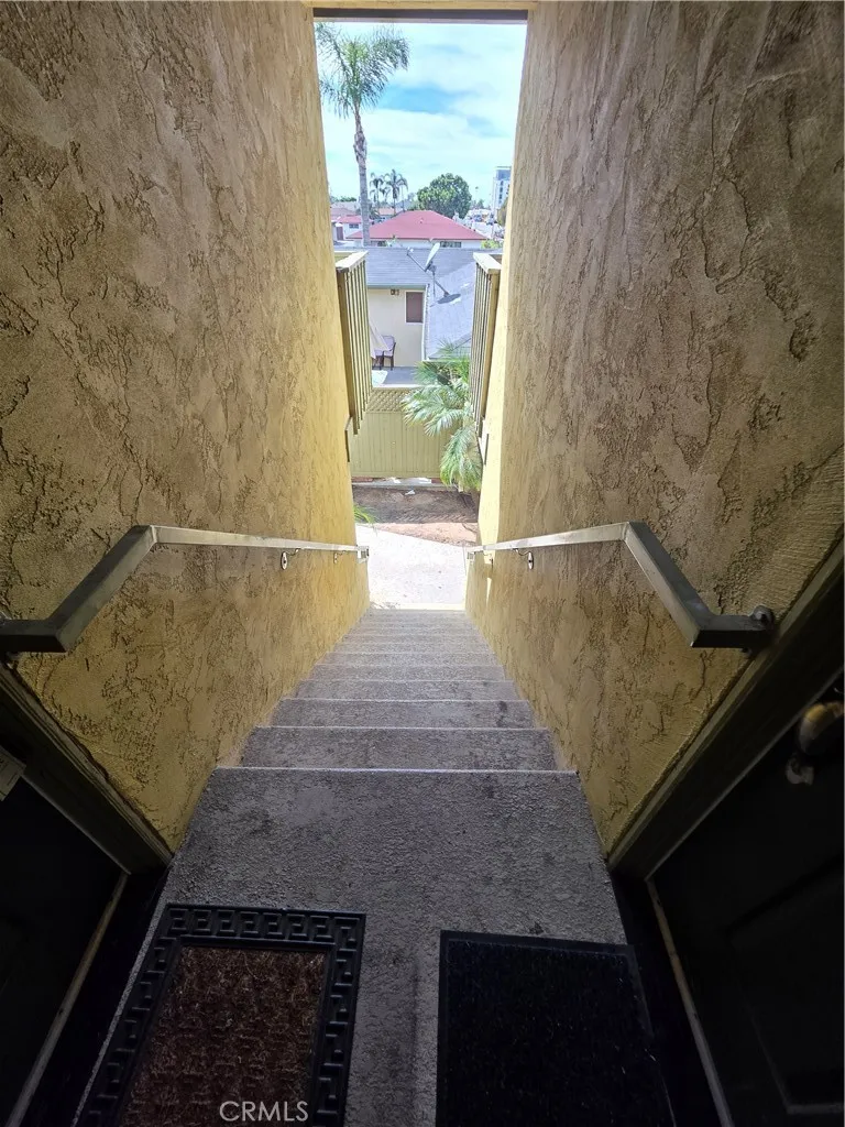 Stairs looking down from front door