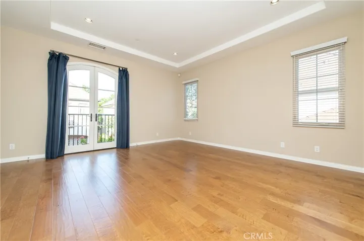 Master bedroom with french balcony