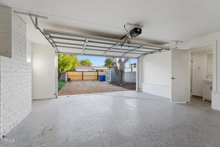 Garage door open