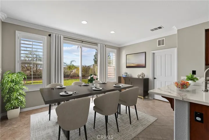 Kitchen Dining Area virtually staged