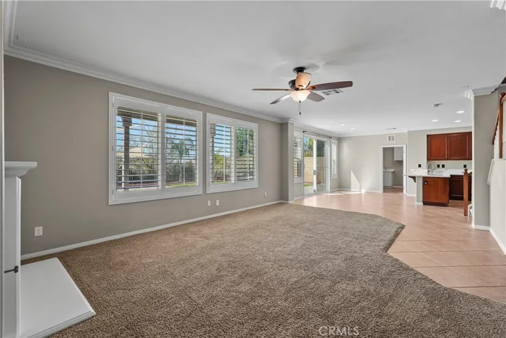 Family Room looking into  Kitchen and Eating area