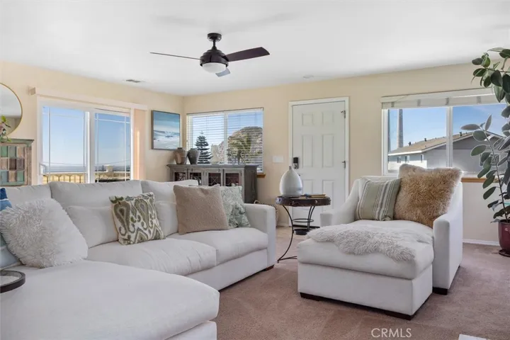 living room of upstairs 3 bedroom unit