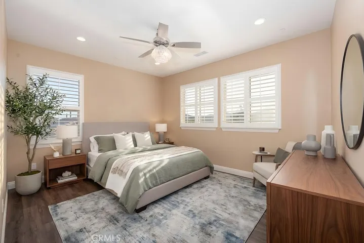 Bedroom virtually staged