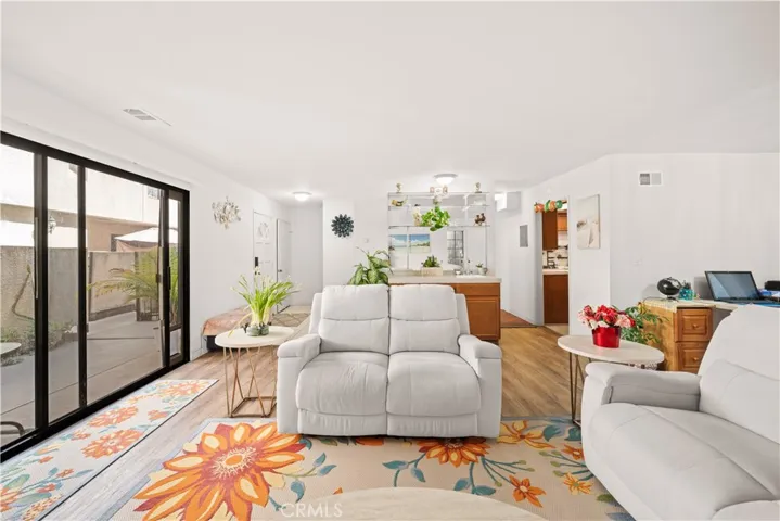 Living Room with Sliding Door