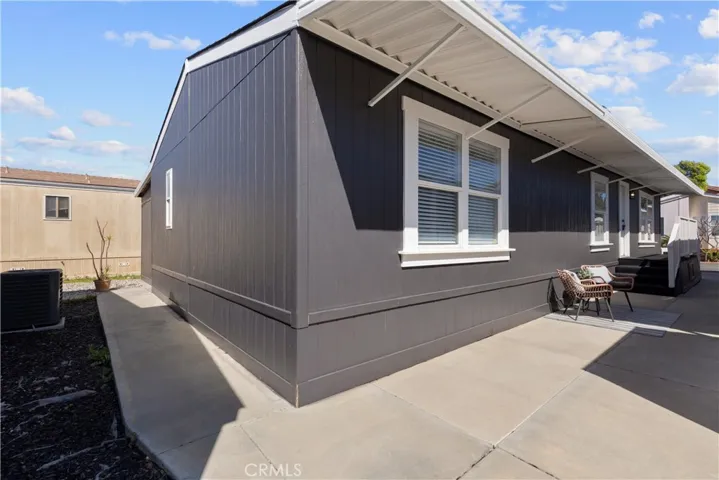 Exterior with covered patio space