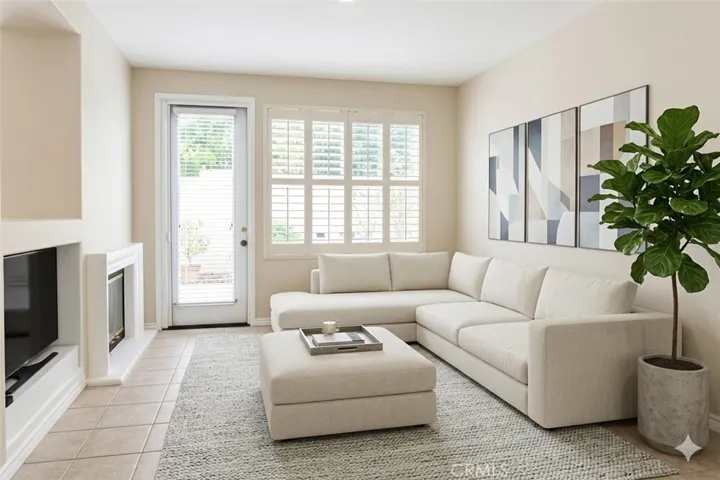 Family Room Virtually Staged