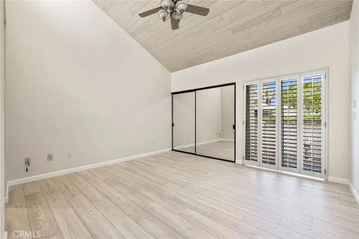 Primary bedroom with one of the closets.