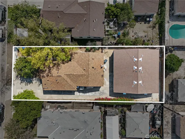 Top view of front unit and new ADU units.