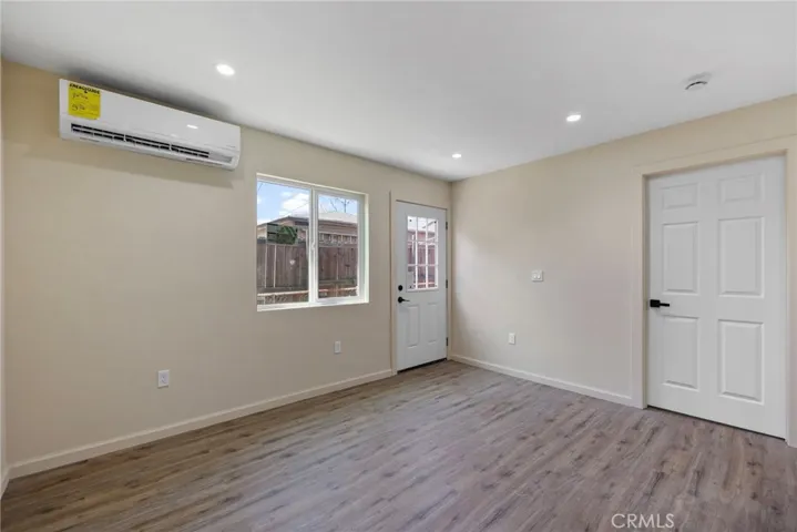 new ADU living room with mini split