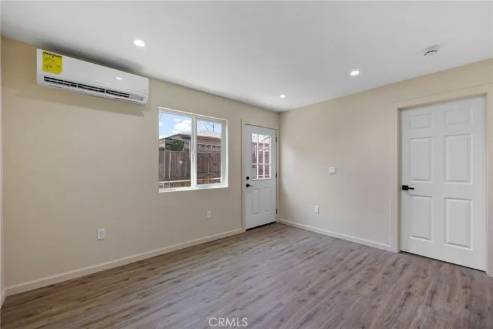 new ADU living room with mini split