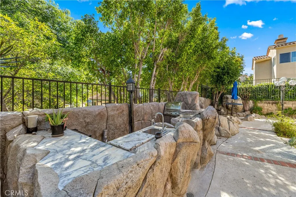 Backyard bbq area