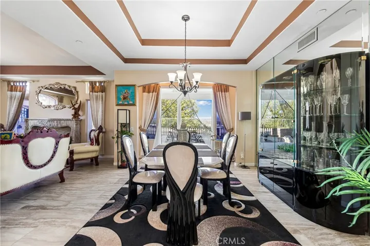Dining area with French- doors to outside