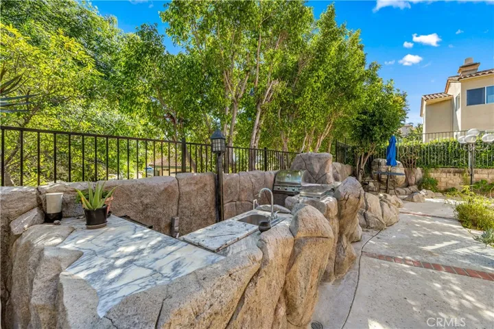 Backyard bbq area