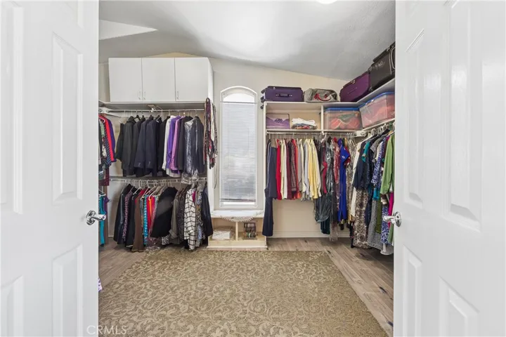 Spacious walk-in closet