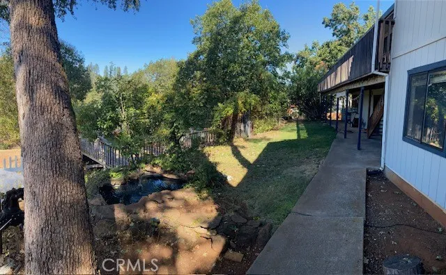 Sidewalk to lower level entrance