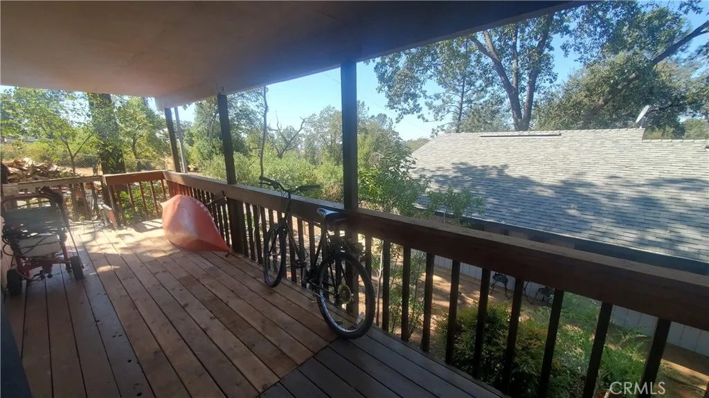 View from deck next to garage looking west.