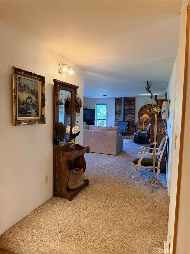 View from entry into large living room