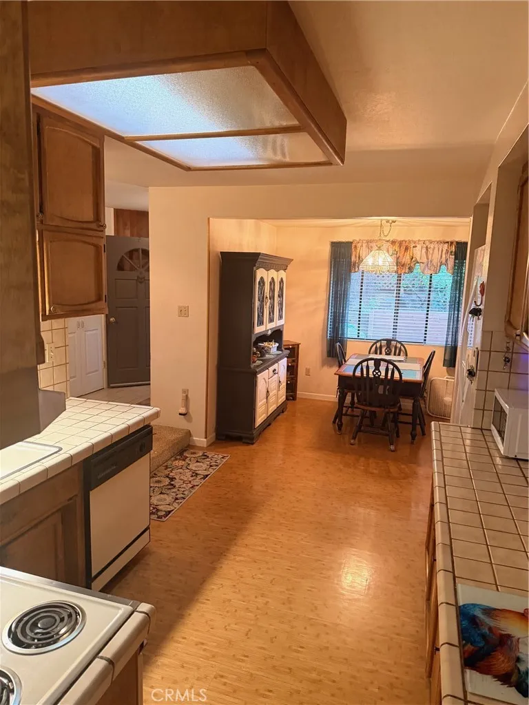 View into dining room from kitchen
