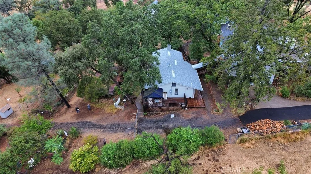 Overhead view of house