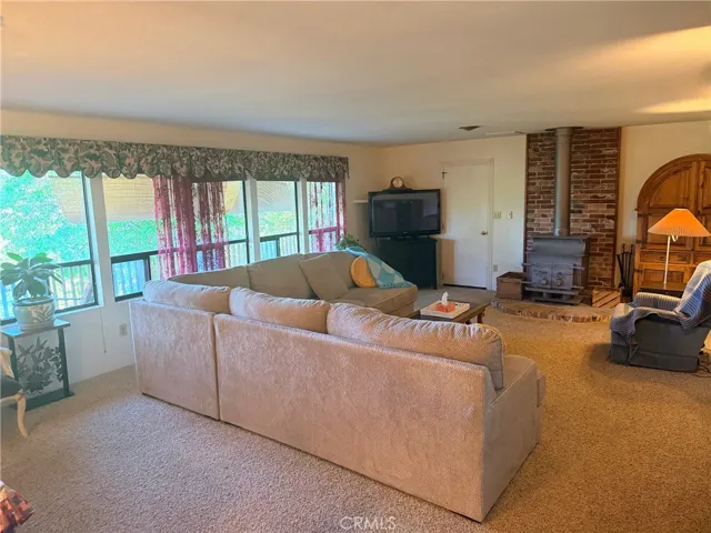 Living room with view to back deck
