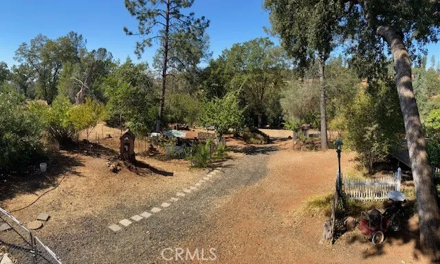 From driveway out to back yard