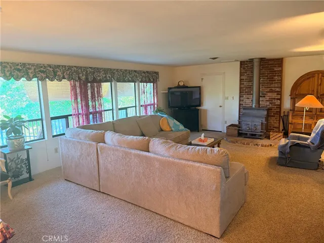 Living room with view to back deck