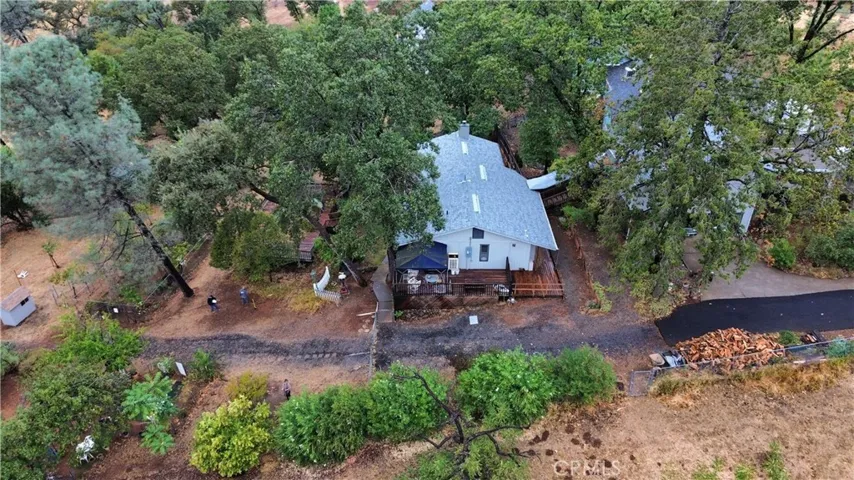 Overhead view of house