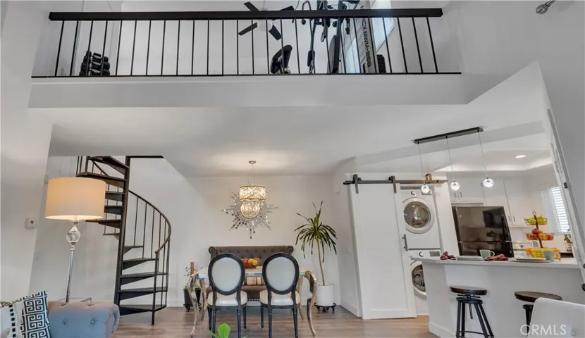 Love the spiral staircase.
