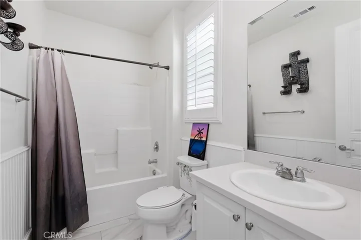 Main level Smaller primary bathroom.