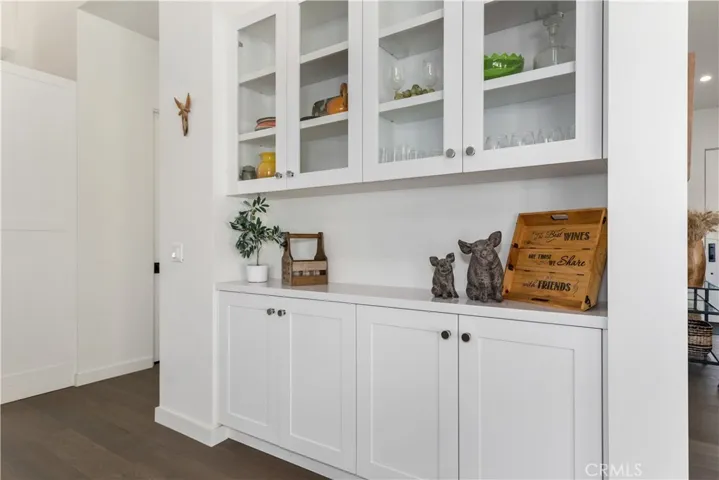 dry bar that can double as buffet for entertaining.