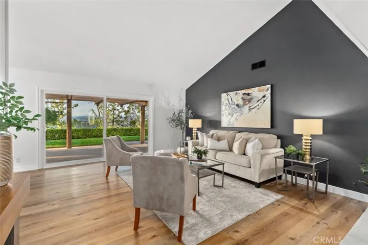 Vaulted ceilings in the family room
