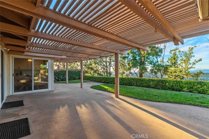 Partially covered patio area out back