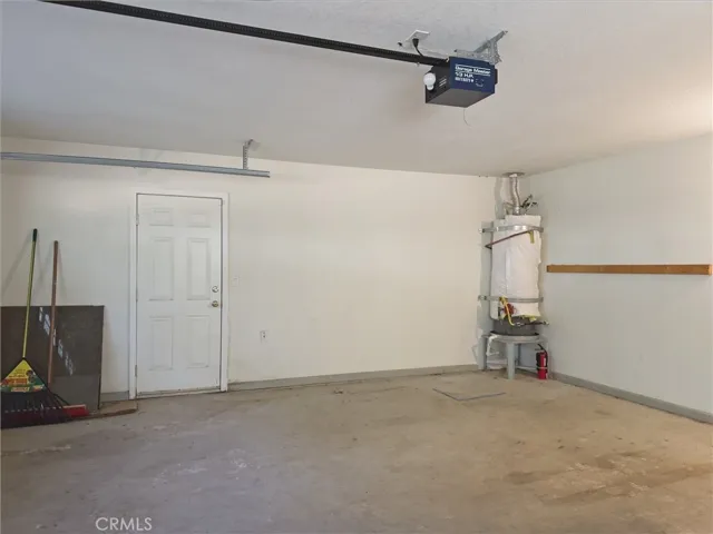 Garage with water heater
