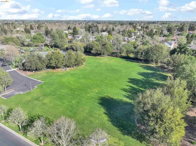 Aerial perspective of suburban area