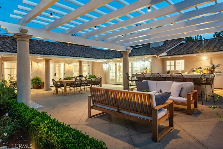 Entertain large crowds with 4 patios.