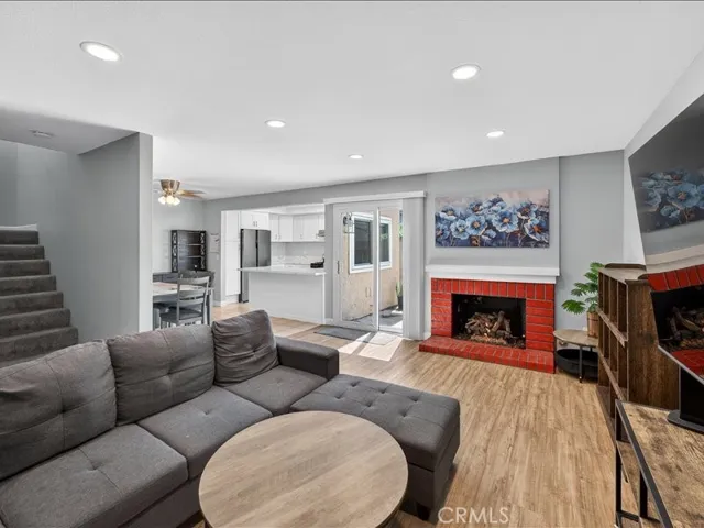 Functioning fireplace