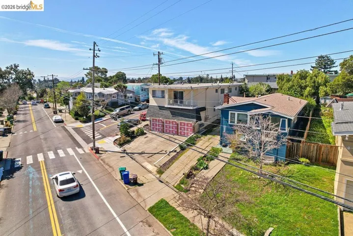 Aerial view of residential area