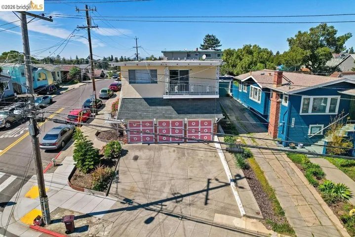 Aerial view of residential area