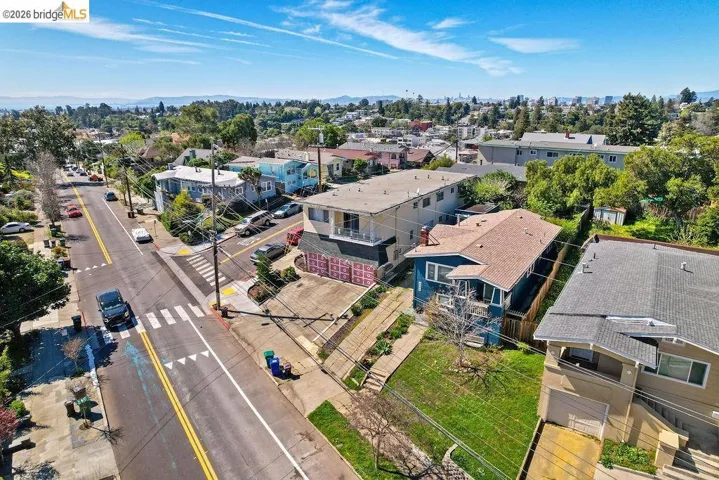 Aerial view of residential area