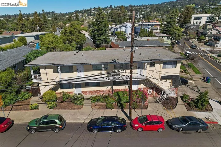 Aerial perspective of suburban area