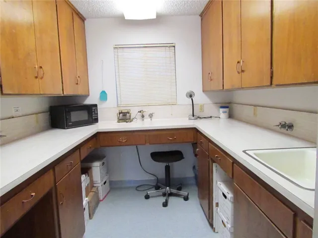 Workroom with lots of cabinets