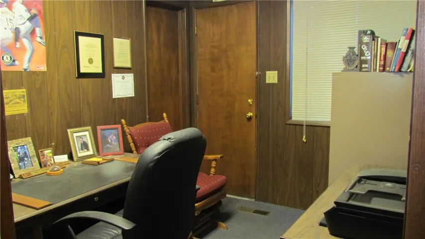 Private office has a private bath