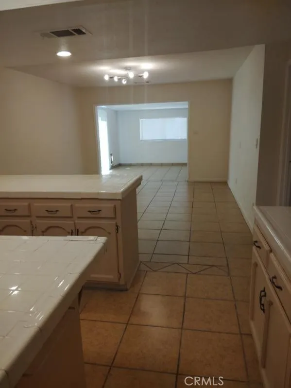 View from kitchen into dining room