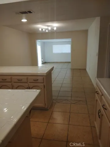 View from kitchen into dining room