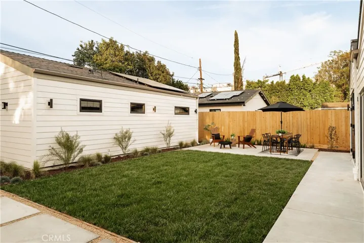 Fully landscaped backyard oasis